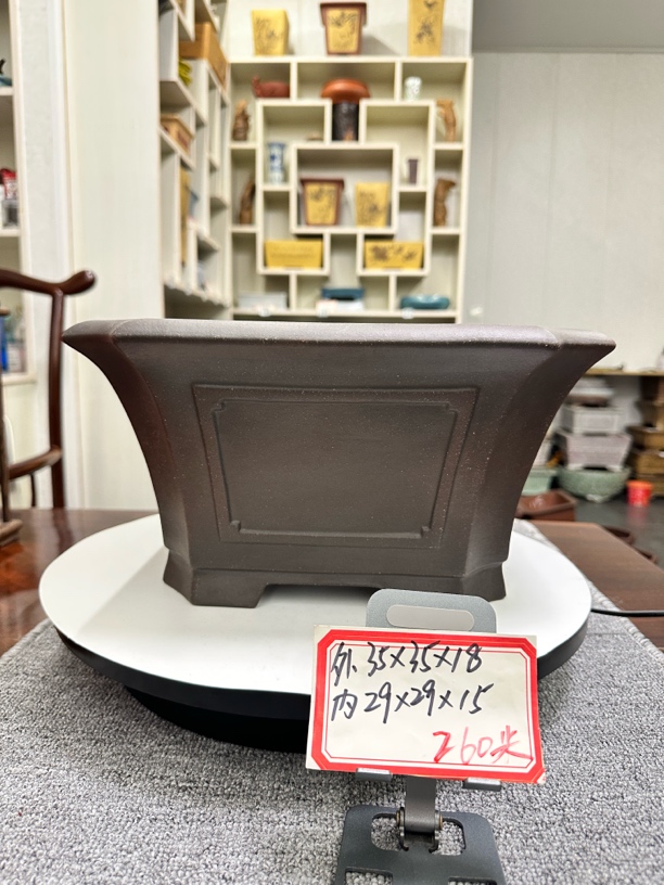 仿老做旧款切角四方盆景盆