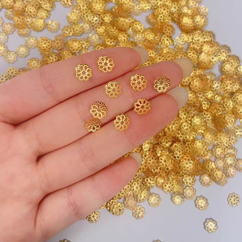 18k  花托隔片卡6mm配件DIY   