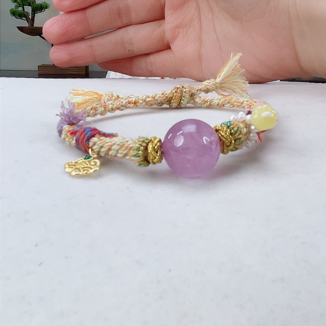 辉石手链未镶嵌紫锂辉