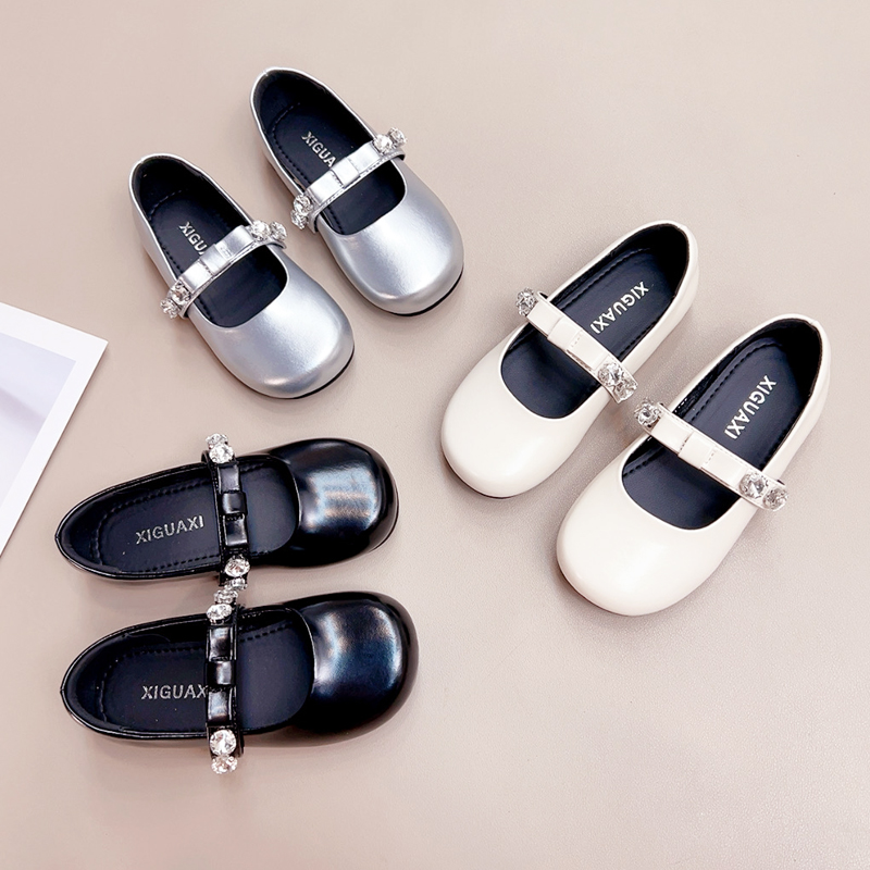 西瓜西7006女童小皮鞋童鞋2025秋季新款女孩表演出儿童公主单鞋