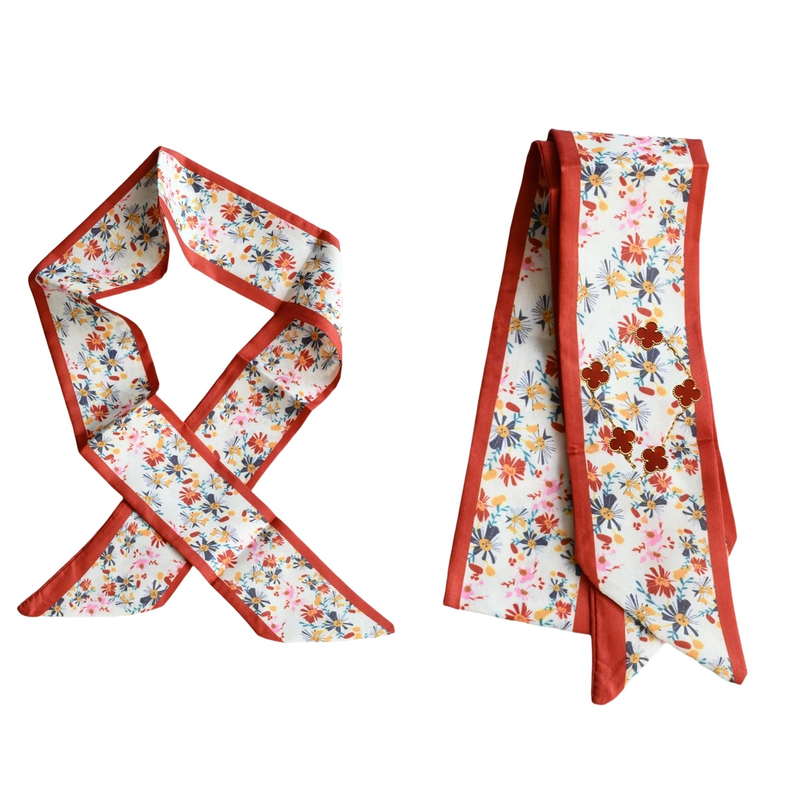 【高定】幸运草五花!时尚百搭秋冬四叶草丝巾气质