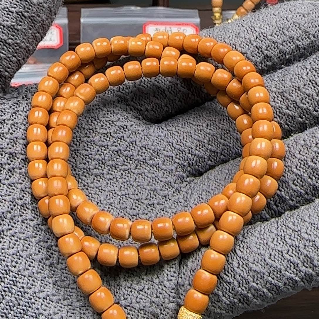 橄榄核吊坠6.1mm老挝108高桩三花极限弧