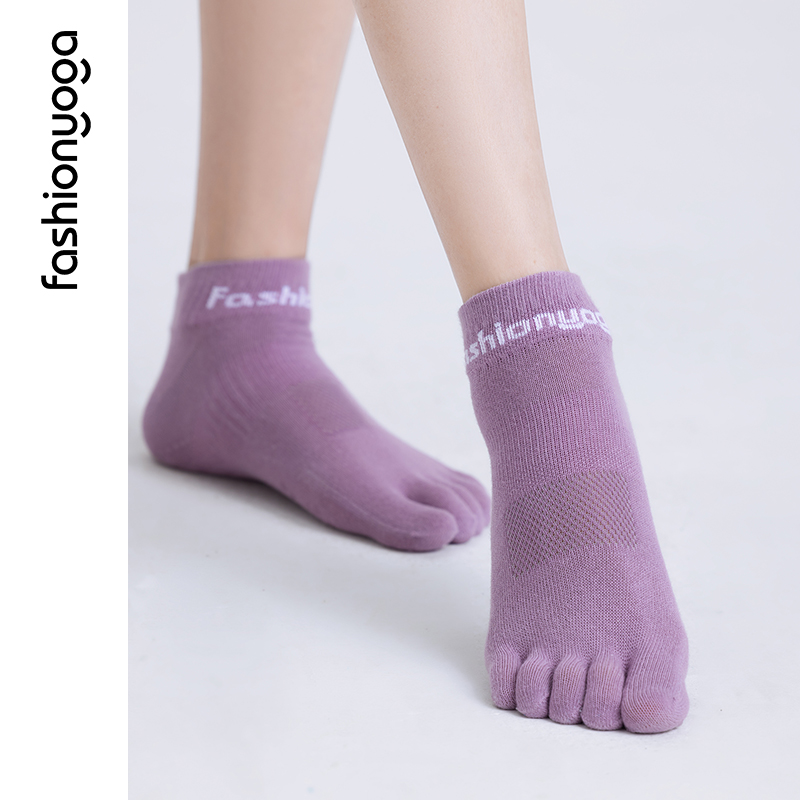 凡圣瑜伽女士防滑透气吸汗五指防滑袜FW001