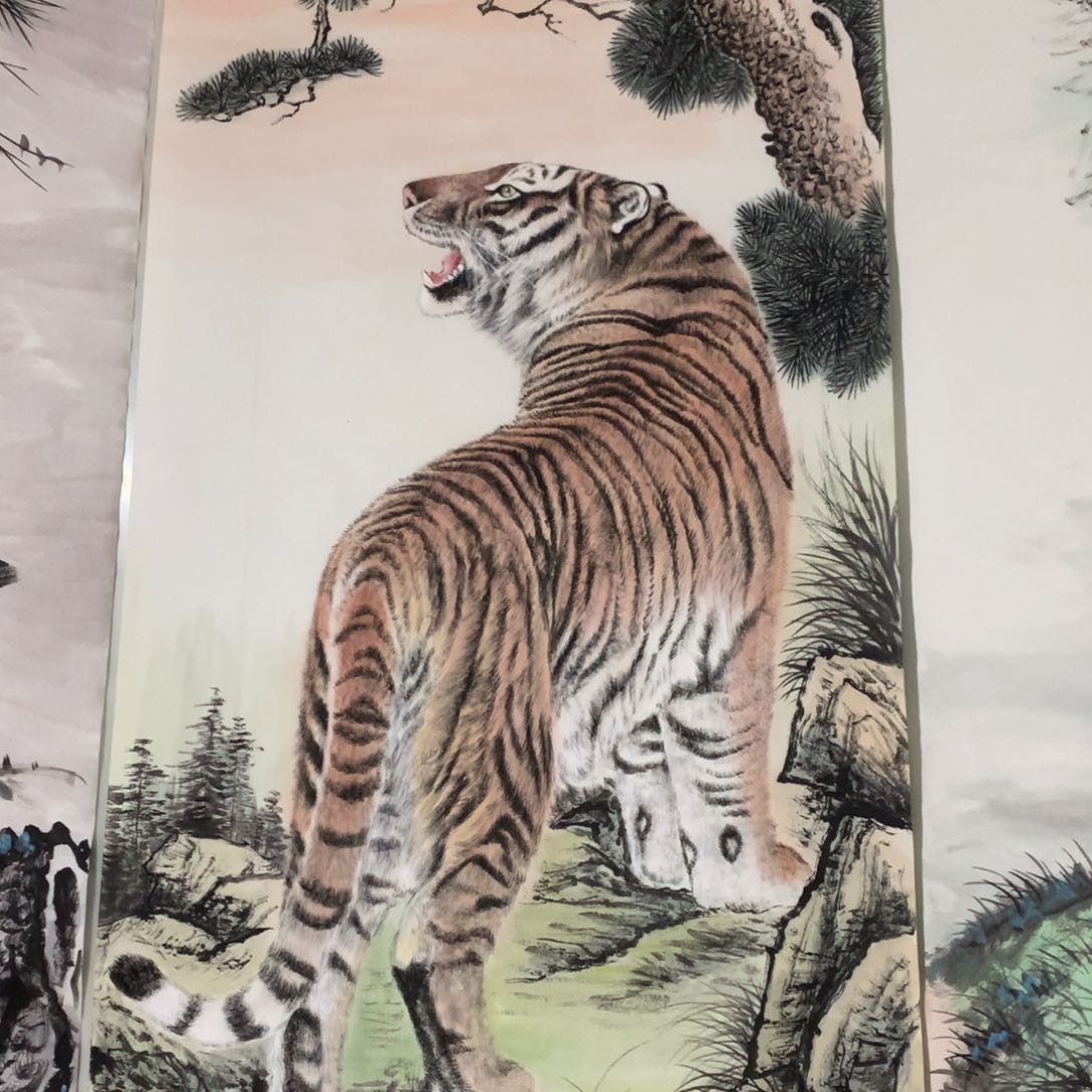 国画广**3四尺手绘老虎