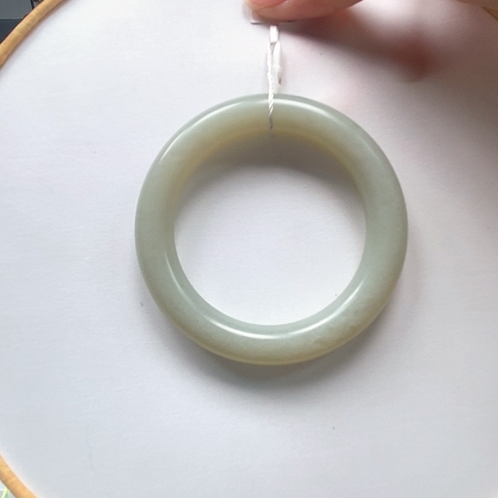 和田玉（糖玉）手镯未镶嵌静****家和田玉且末蓝手镯