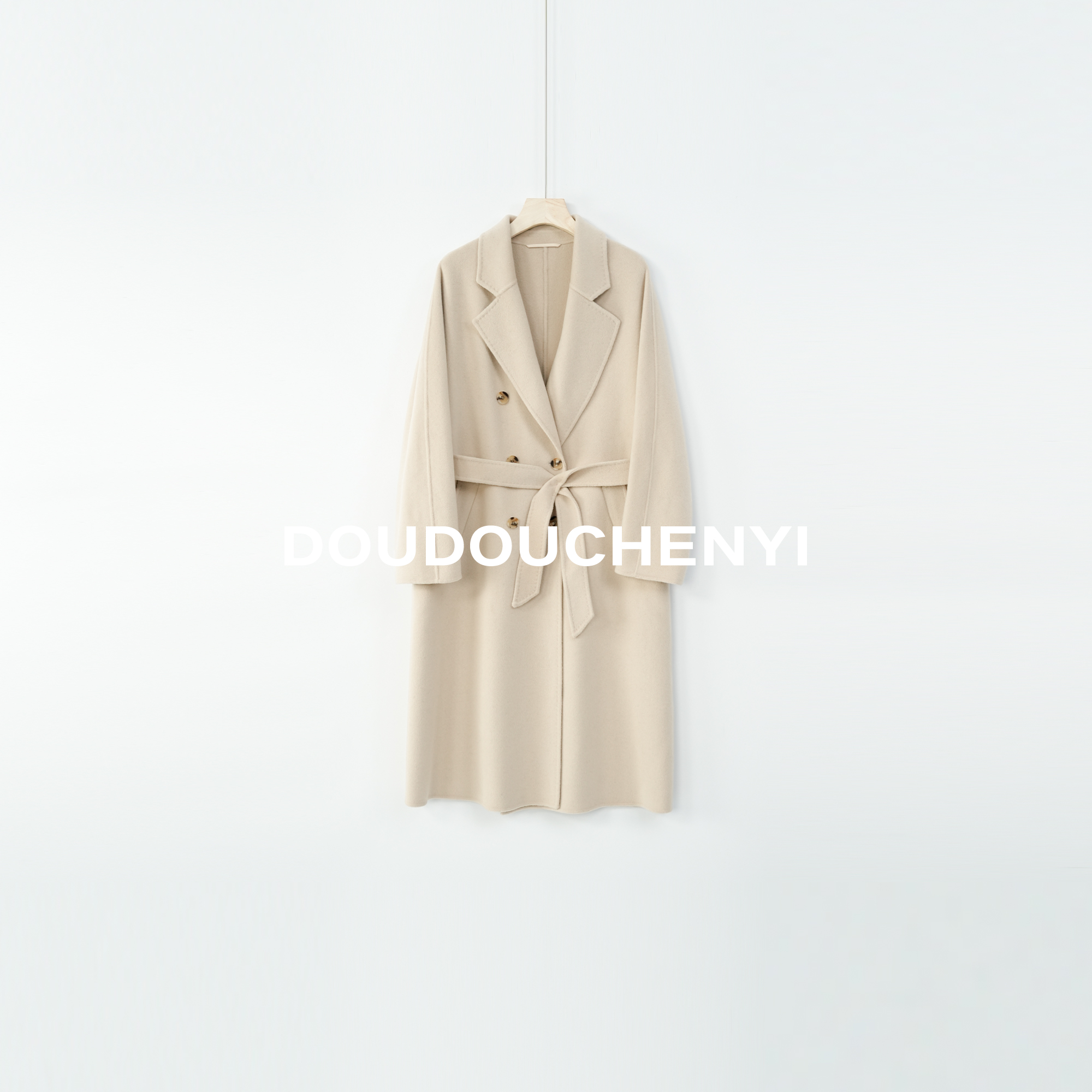 【DOUDOUCHENYI】10山羊绒+90超细澳毛气质长款大衣-21025