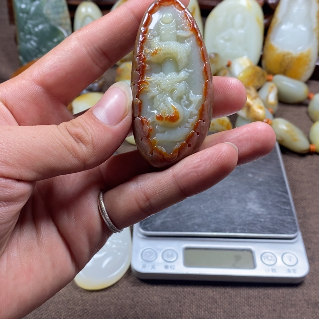 和田玉未镶嵌挂件