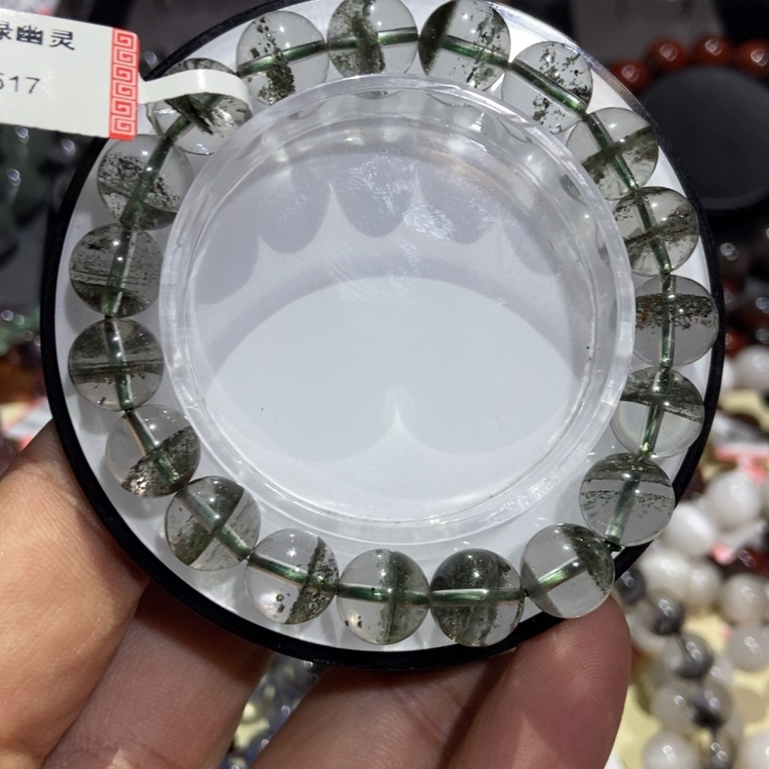 水晶手串未镶嵌绿幽灵千层10