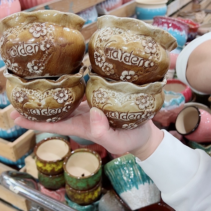 有孔，凑单福利满10元发货陶瓷多肉花盆！