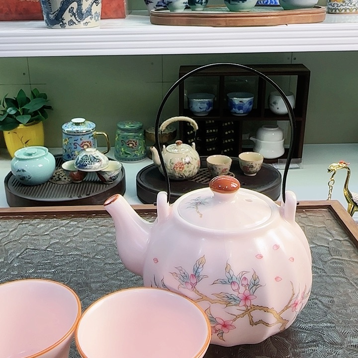 青花瓷器茶具套装旅行茶具茶叶罐玻璃杯