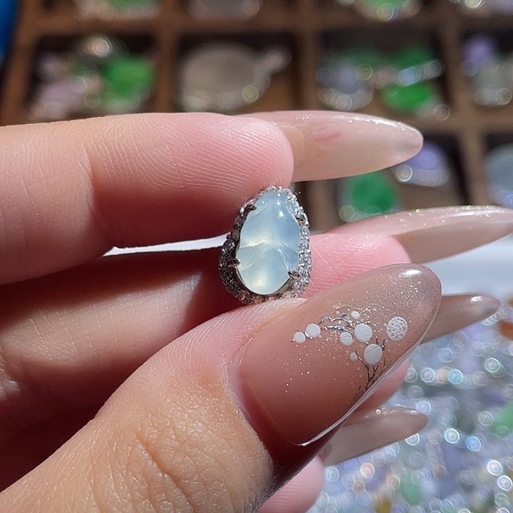 翡翠银S925镶嵌颈饰