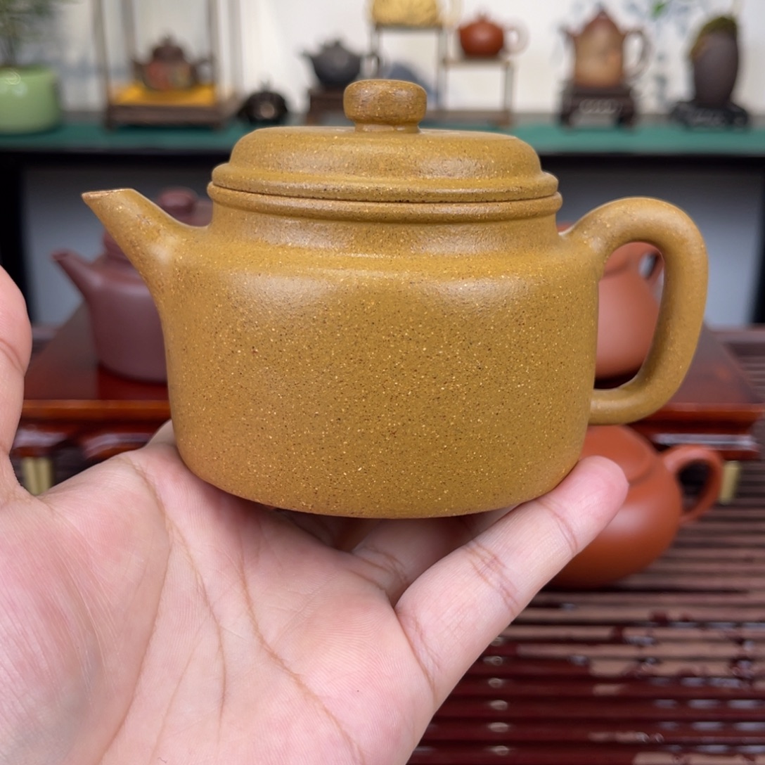 茶壶紫砂220毫升半手工黄金段德钟