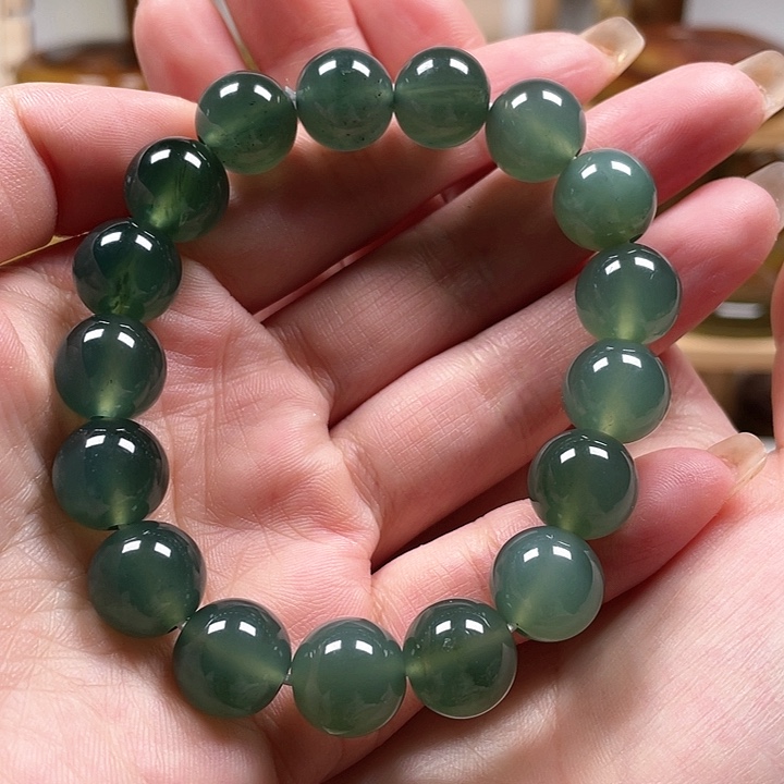 蛇纹石玉手链未镶嵌