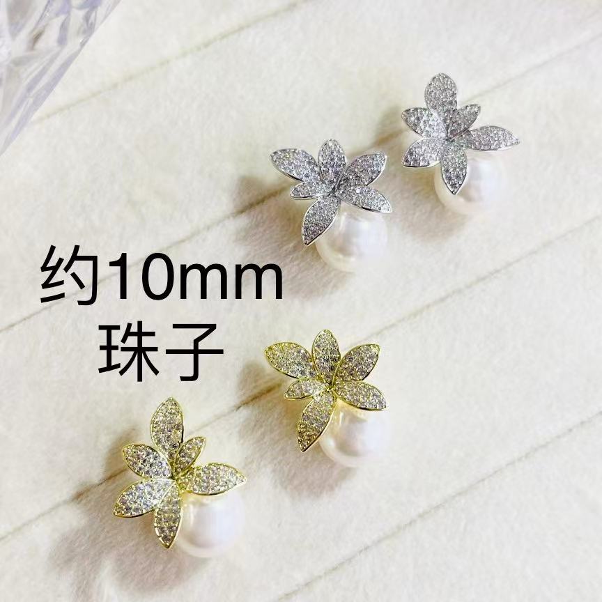 铜合金仿珍珠耳饰 a406 a407欧比雅比【10mm珠珠耳钉通勤耳钉19154