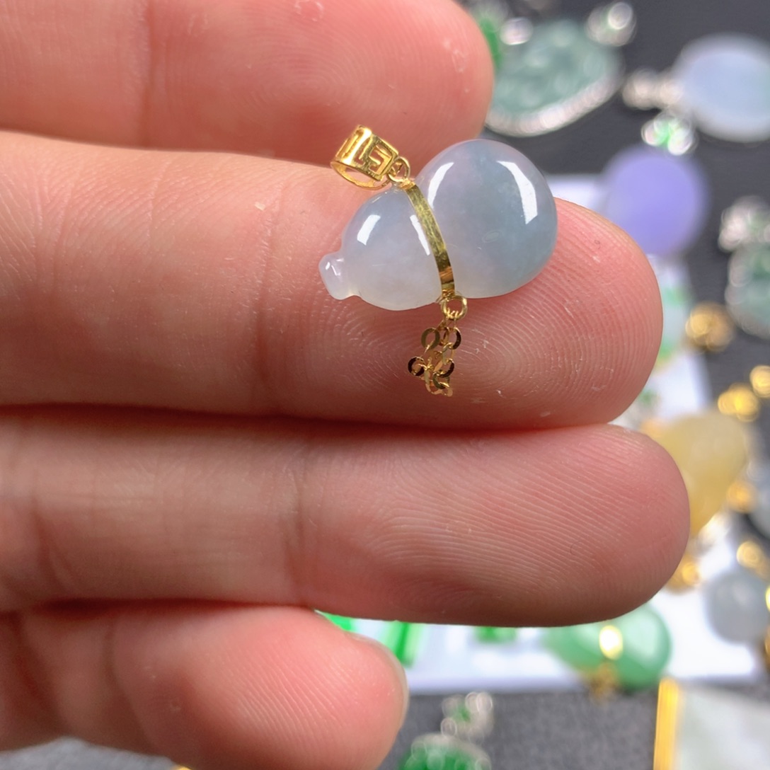 【闪购商品】翡翠颈饰18K金镶嵌翡翠