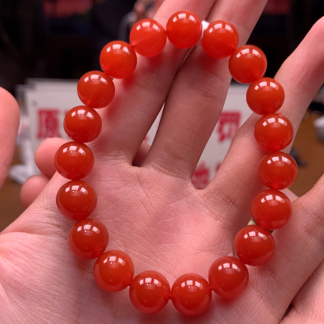 南红玛瑙手串未镶嵌海尾村10mm+
