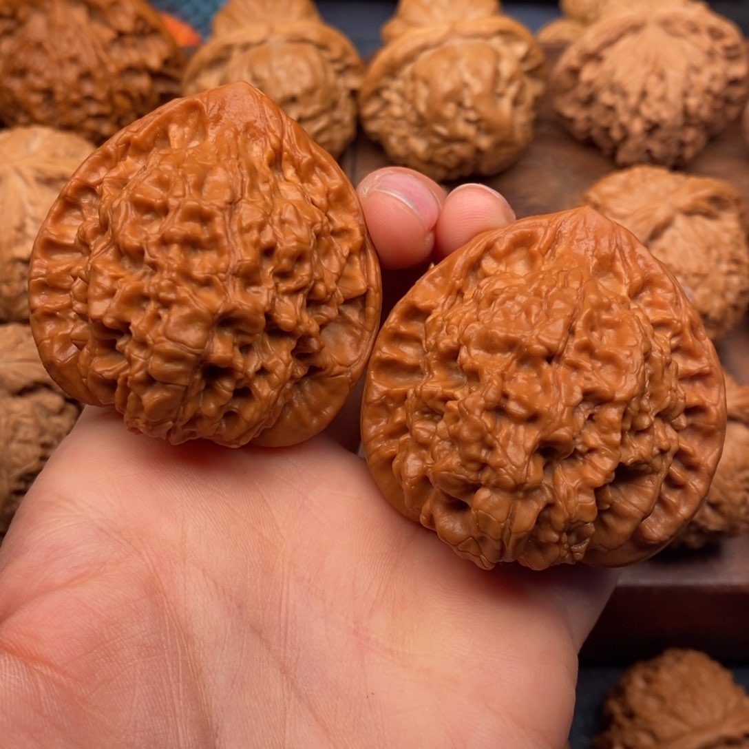 文玩核桃把件46全品，老树原桩官帽