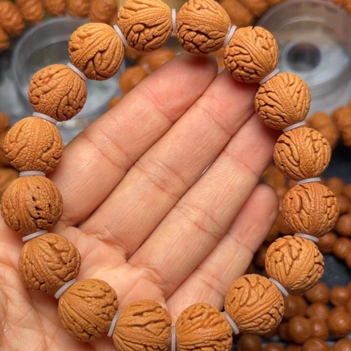 桃核手串龙纹桃核59