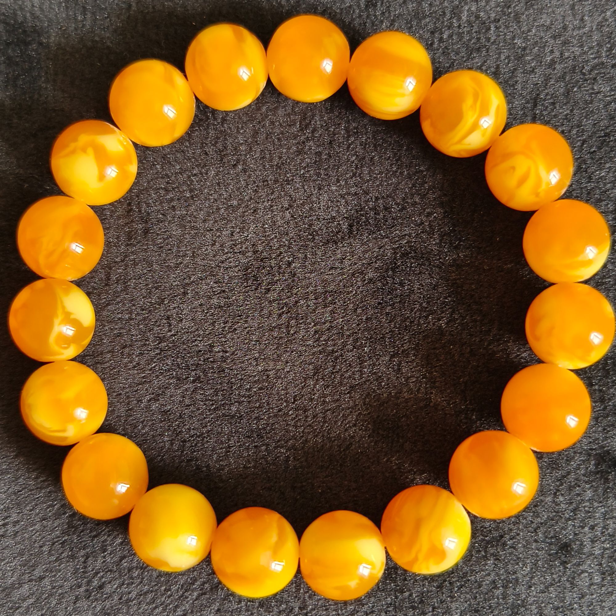 老蜜蜡圆珠卡10手串