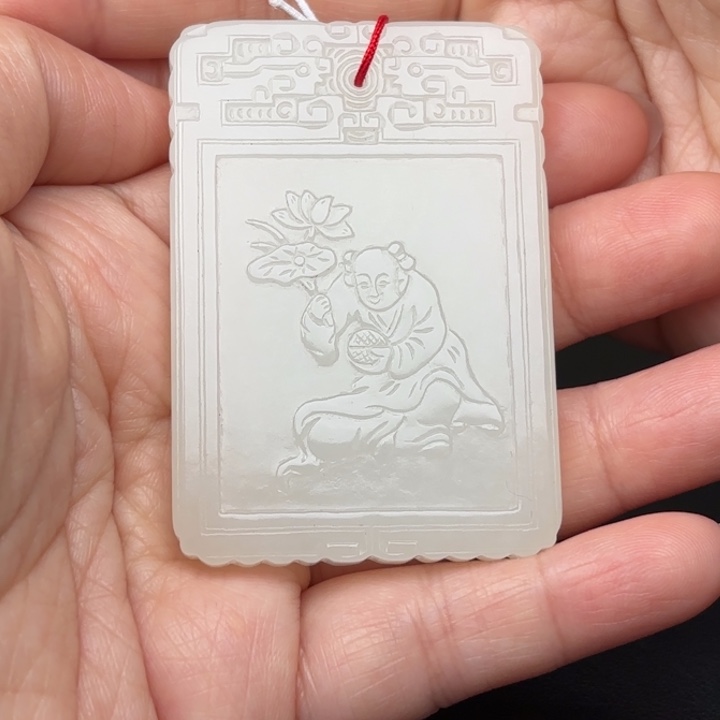 未镶嵌和田玉挂件一**士