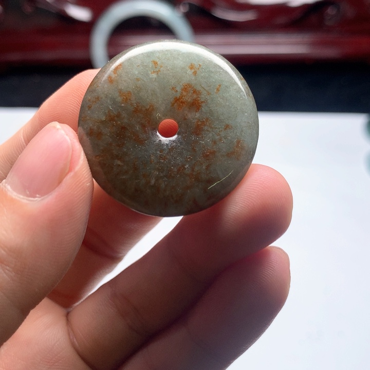 翡翠颈饰未镶嵌平安扣9