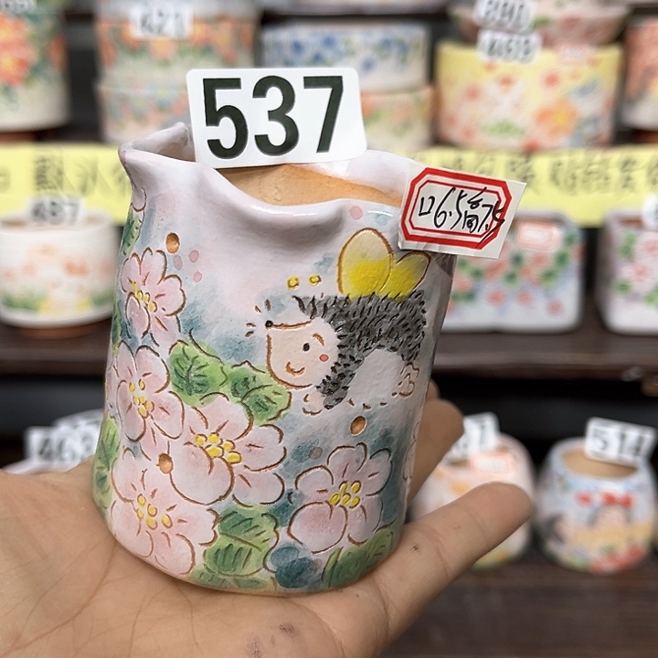 红陶手工制作多肉花盆