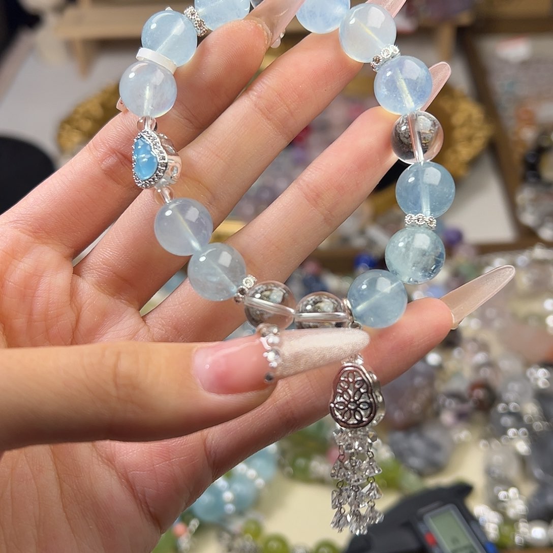 e****水晶手串合金水晶