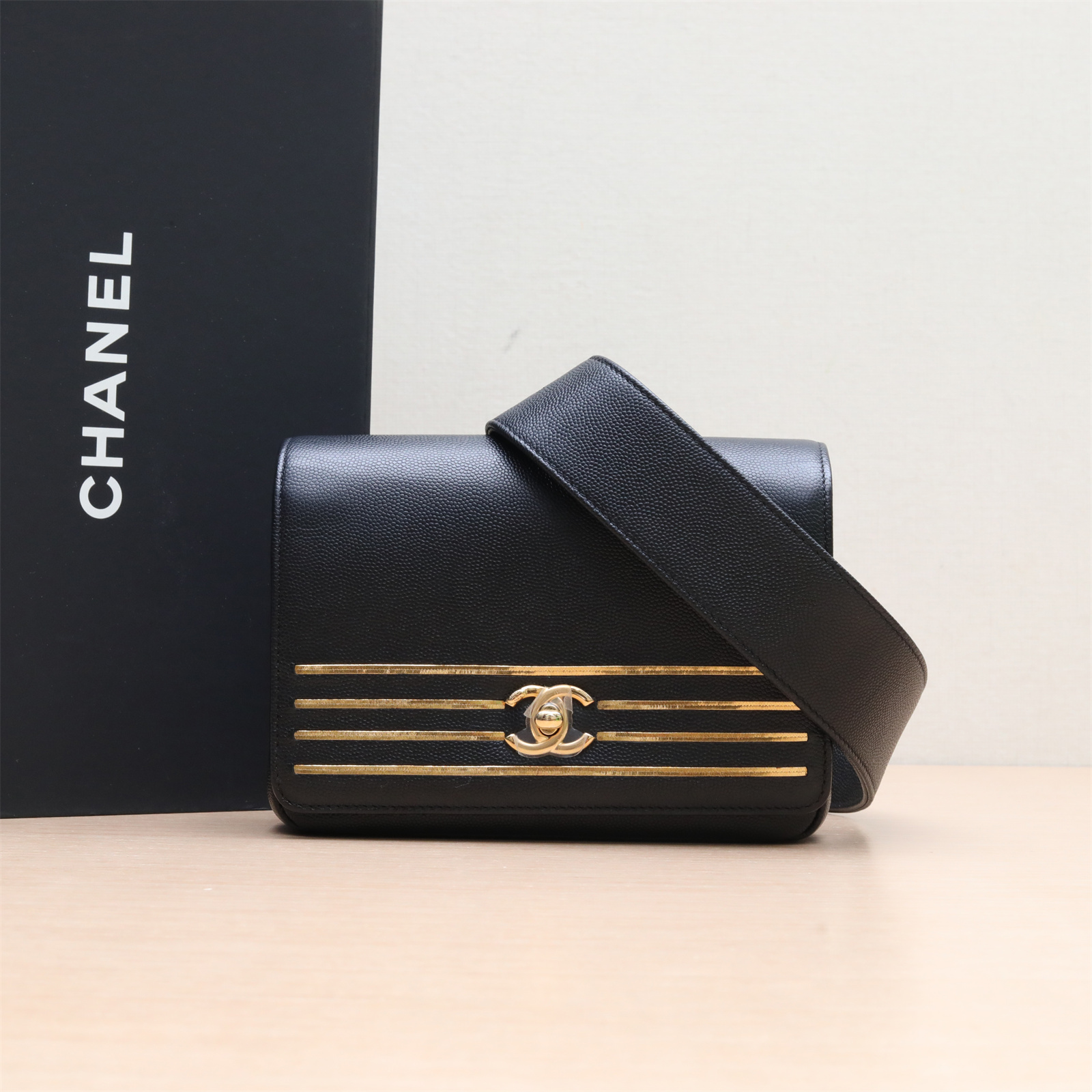95新 Chanel/香奈儿 CF系列 口盖胸包腰包  P234448957