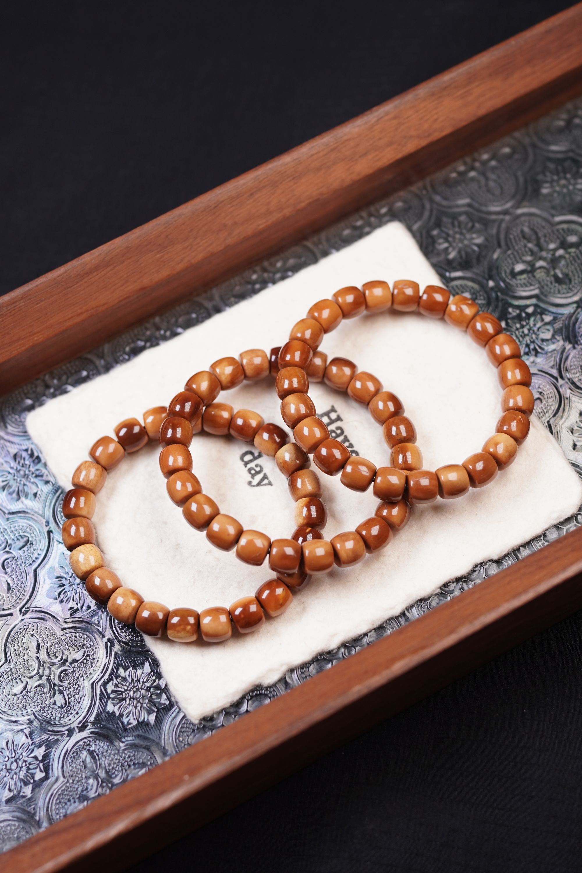 天然库克8*9mm单圈手串