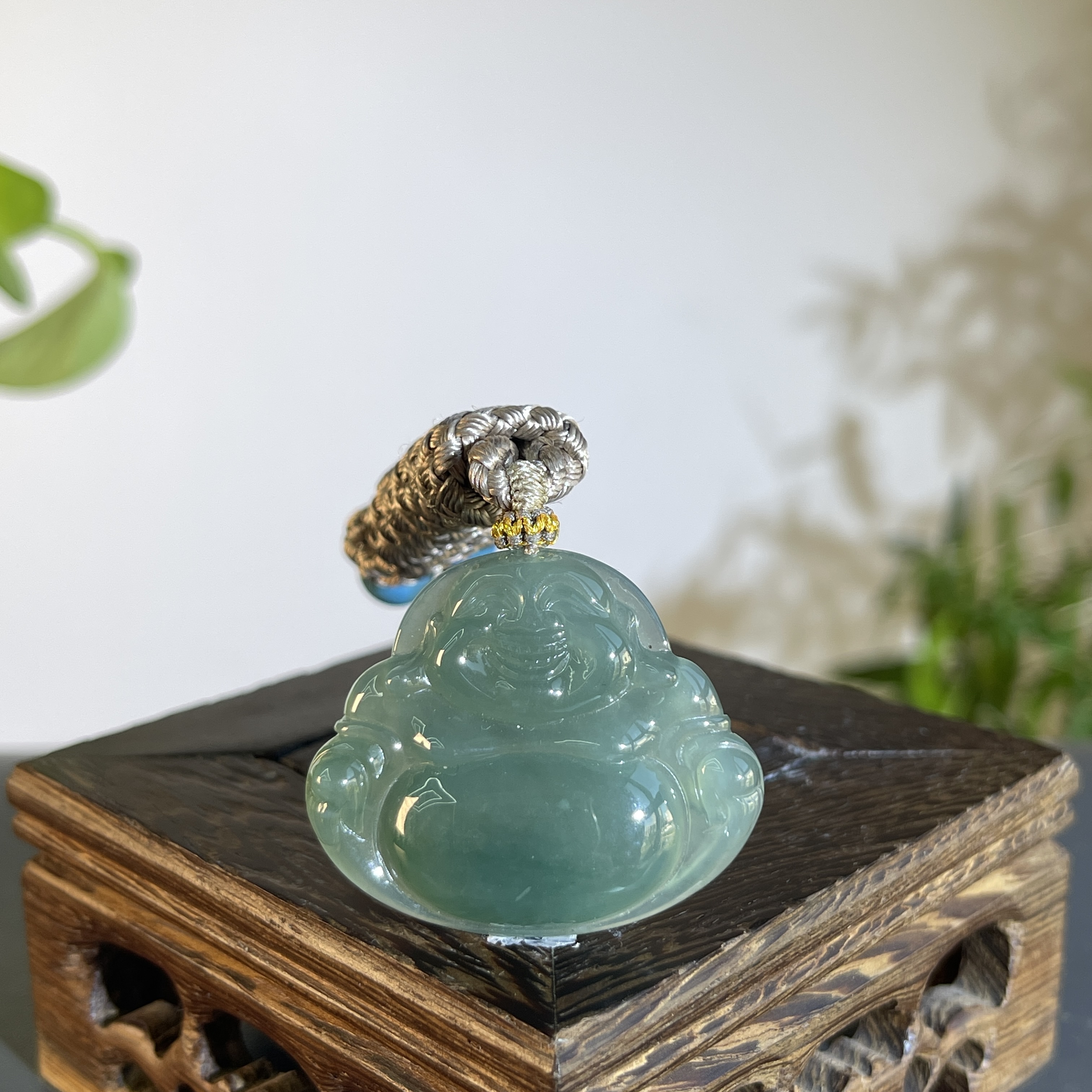 JTA13-83 天然缅甸A货翡翠  佛公