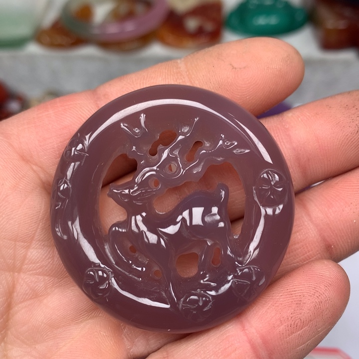 玛瑙/玉髓颈饰未镶嵌锁*玉