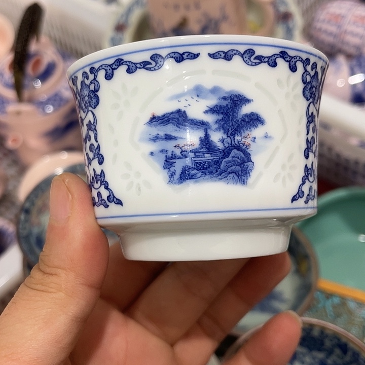 陶摆件景德镇主人杯陶瓷13455