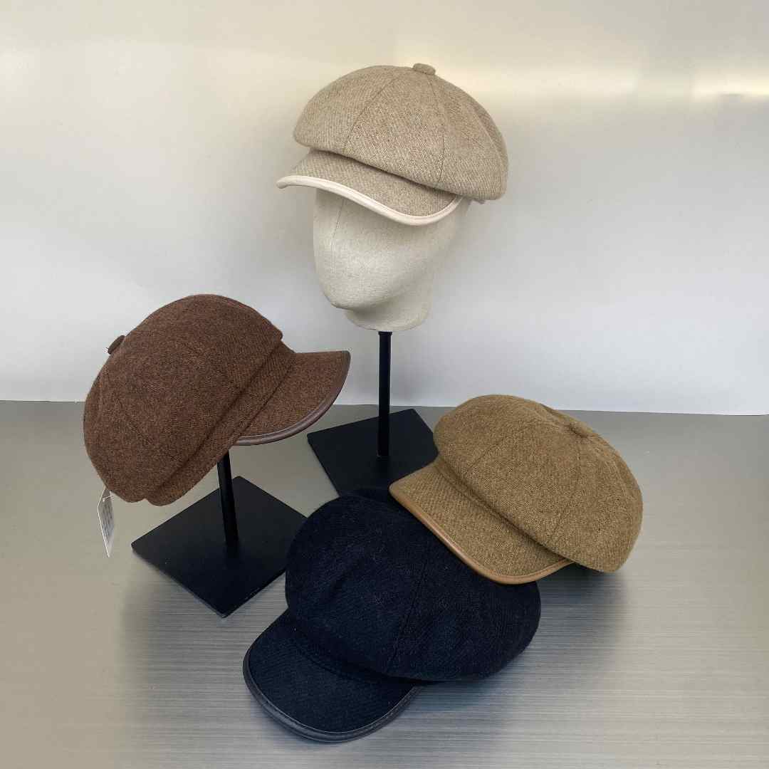 英伦云朵八角帽女秋冬季毛呢