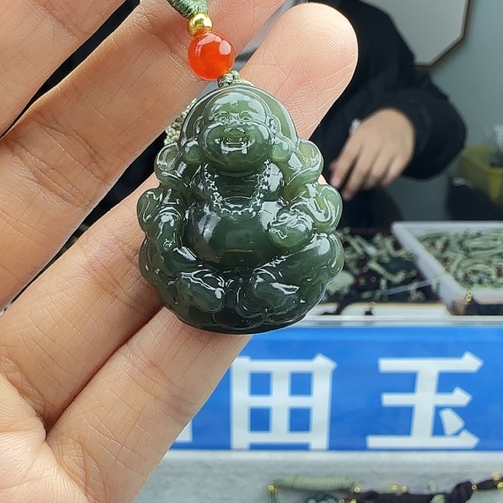 和田玉未镶嵌颈饰30mm