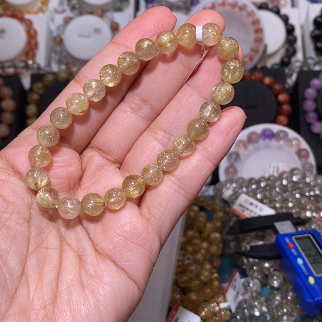 【闪购商品】发晶手串未镶嵌钛金7m