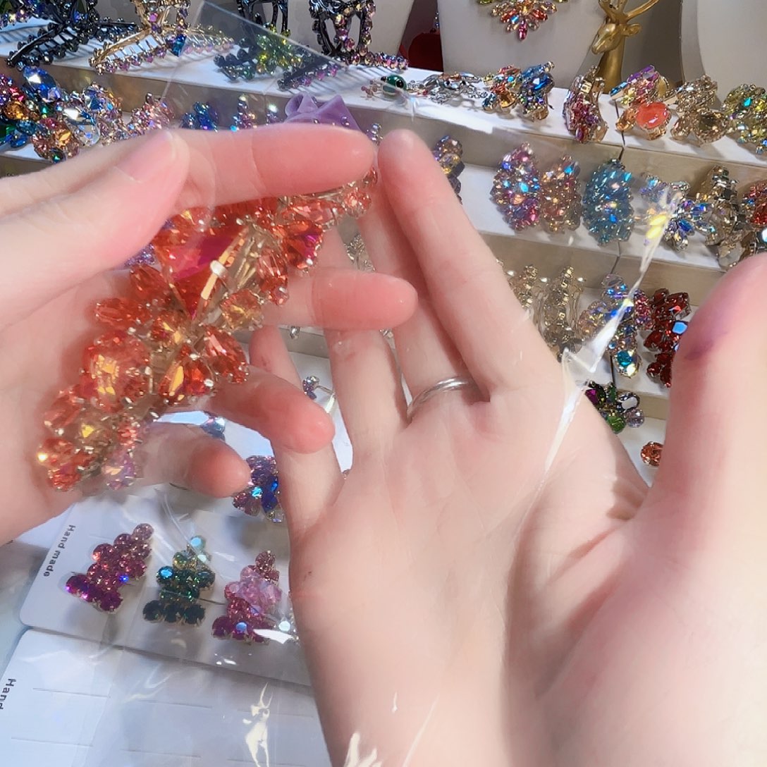 七****大理石铁合金施华发夹