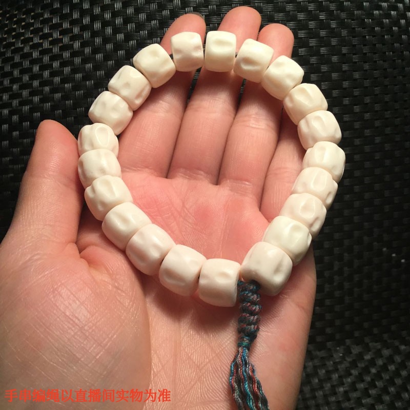 天然高密度鹿骨百香籽佛珠手串藏传鹿骨手串手链饰品