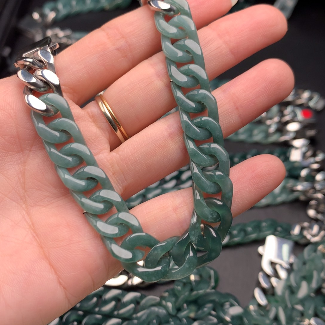 易***姐翡翠未镶嵌手链翡翠手链10001