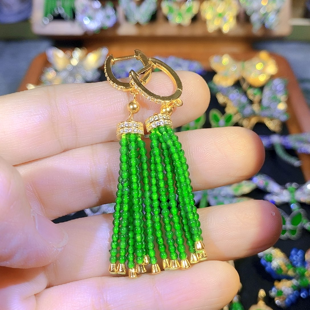 吊坠(不含链)银S925镶嵌翡翠