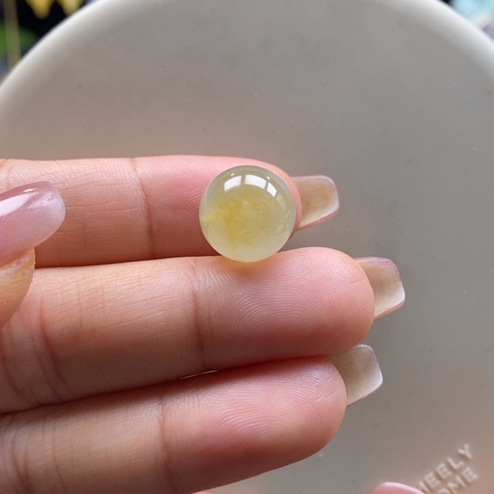 翡翠吊坠(不含链)未镶嵌翡翠冰黄珠卡12.9