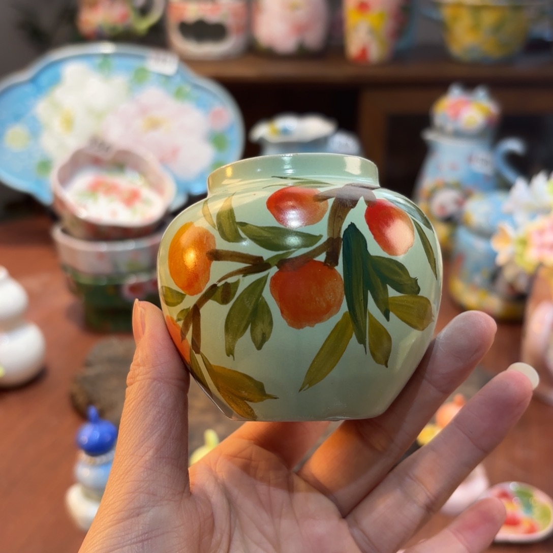 景德镇手绘高温釉下彩陶瓷茶具