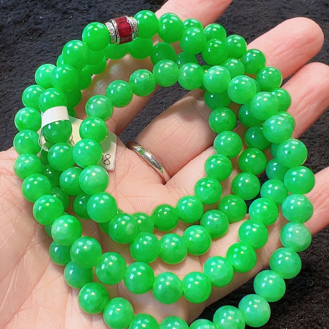 翡翠颈饰18K金镶嵌六*姐签收后24小时鉴赏期 分单付