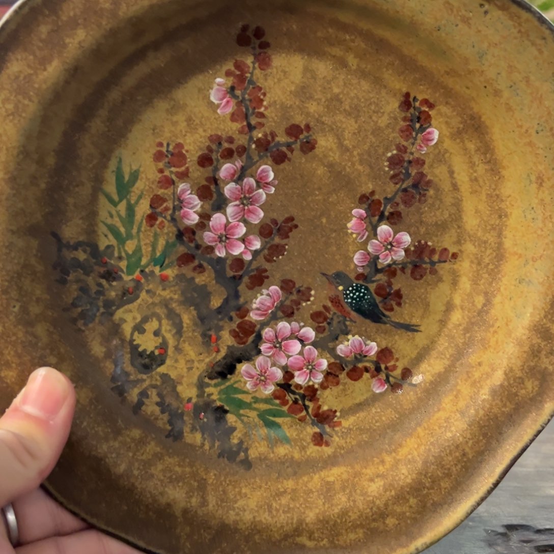 杯柴烧手工手绘陶瓷