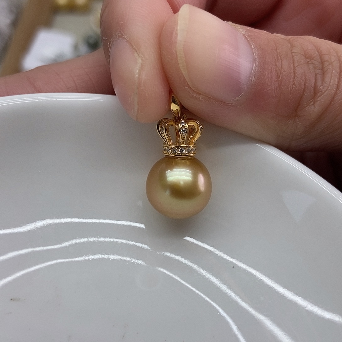 海水珍珠吊坠(不含链)银S925镶嵌