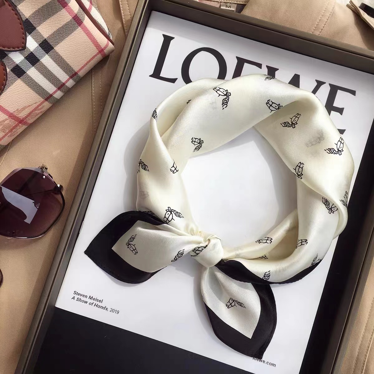 【一号链接】-JZ新款复古做旧丝巾男女同款