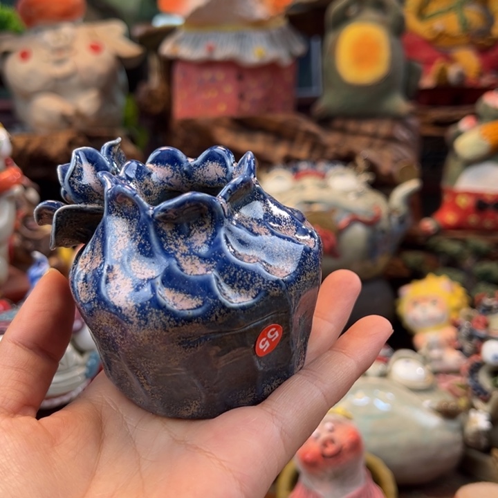 陶摆件小镇青花每日有新品