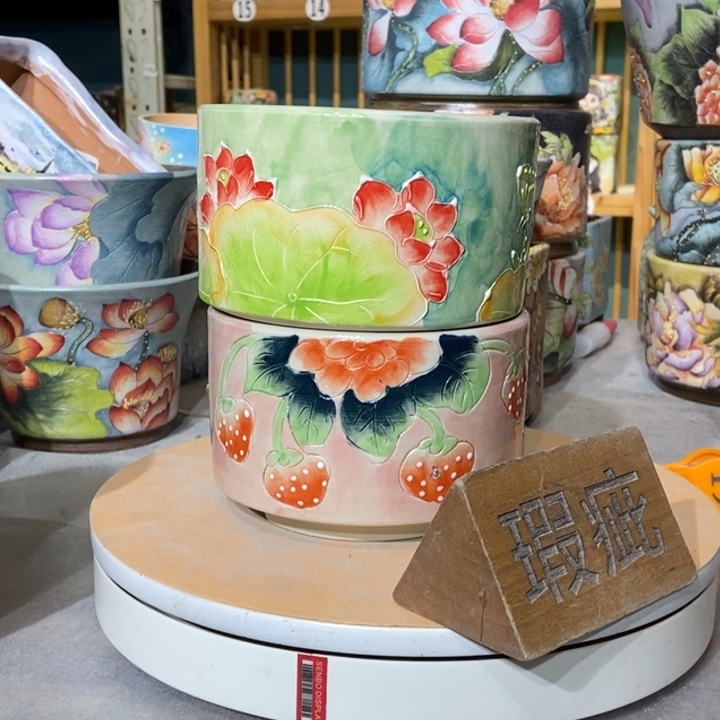 红陶景德镇艺术手绘作品