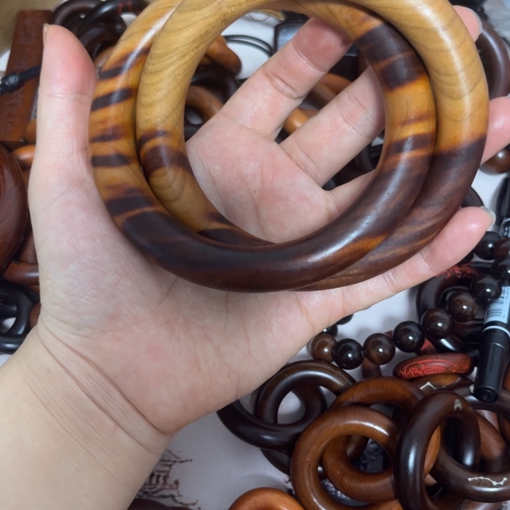 枣木心**动内径75乾坤圈桃木桃木不圆带暇