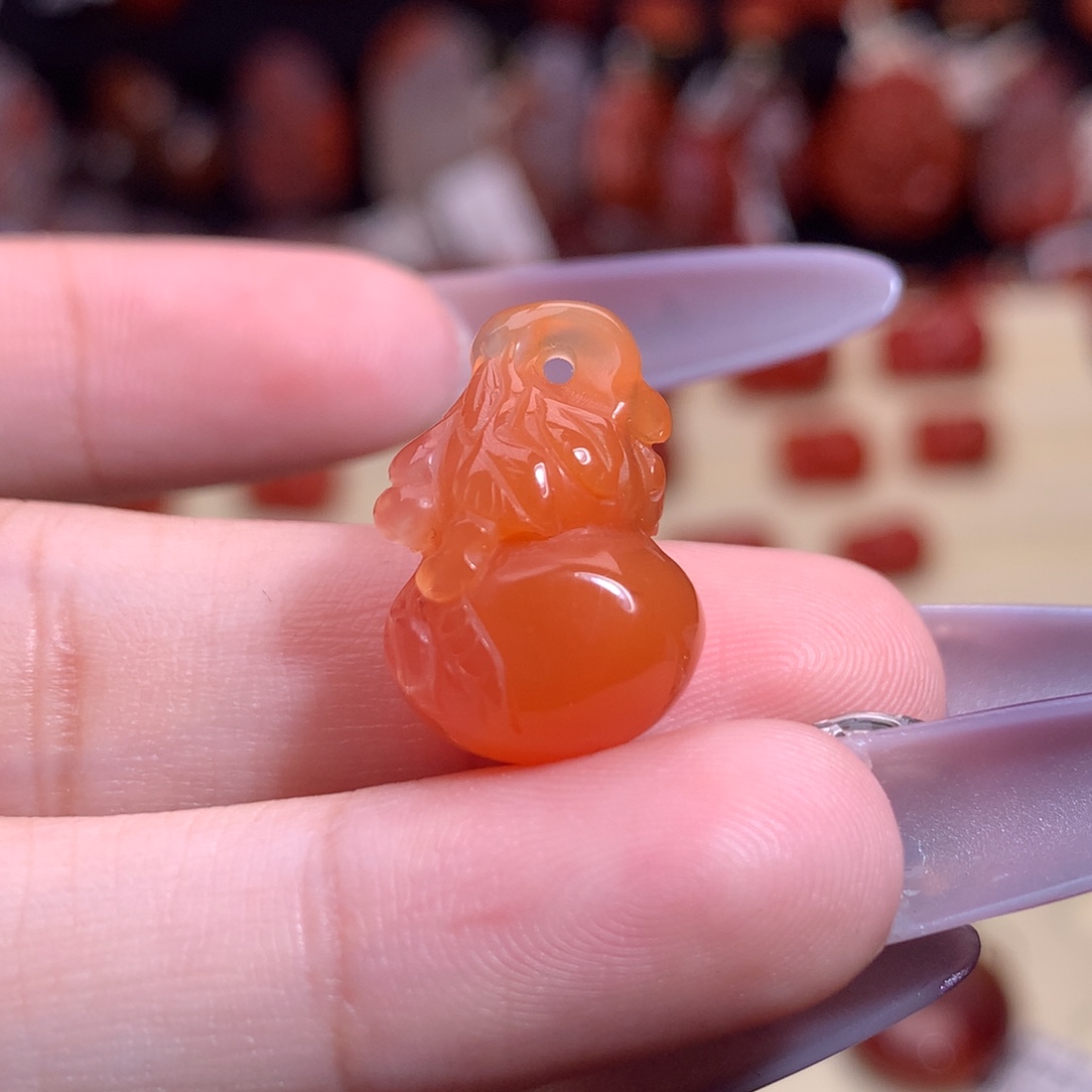南红玛瑙未镶嵌珠宝半成品葫芦2