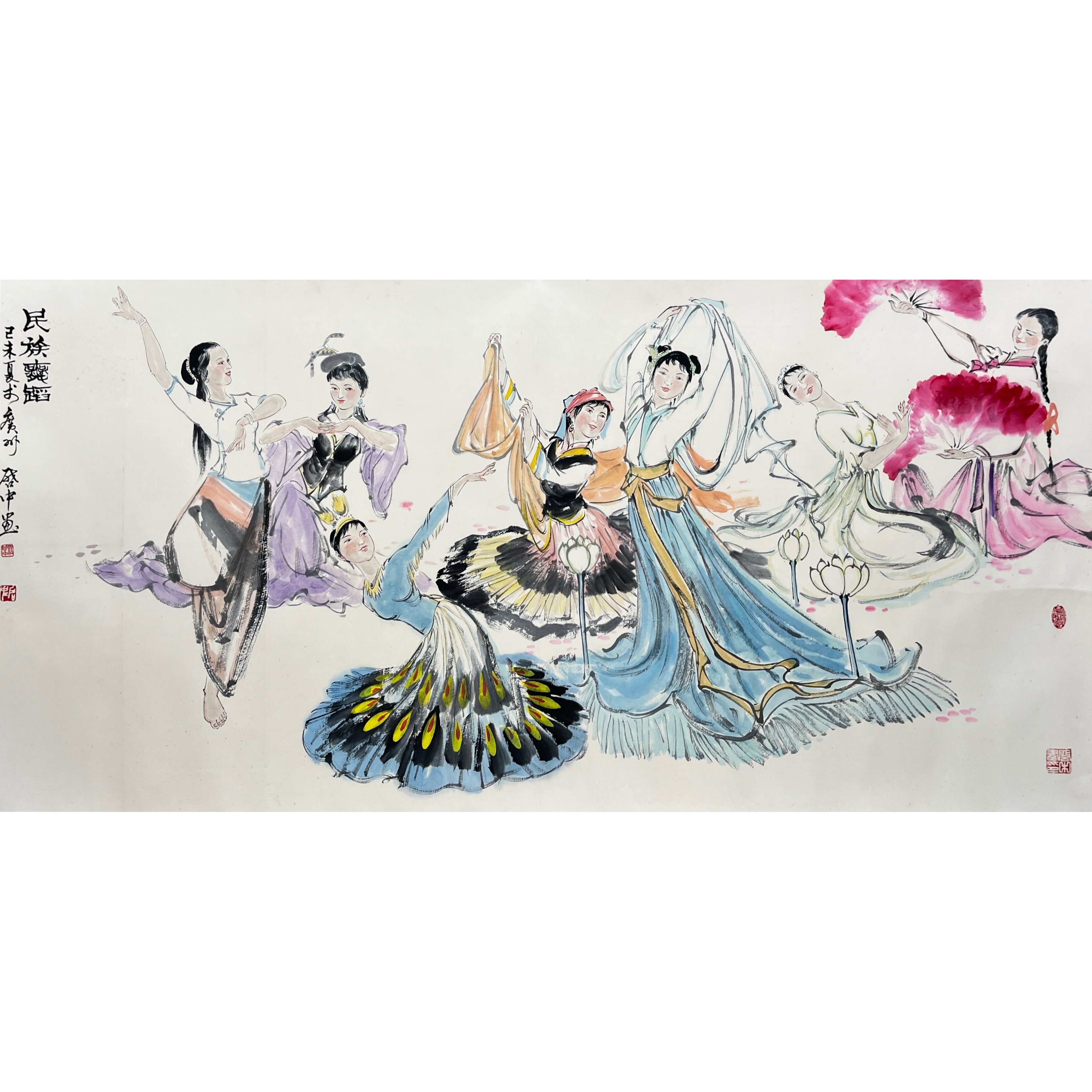 Lot 2507 伍启中《人物画》135cm*66cm